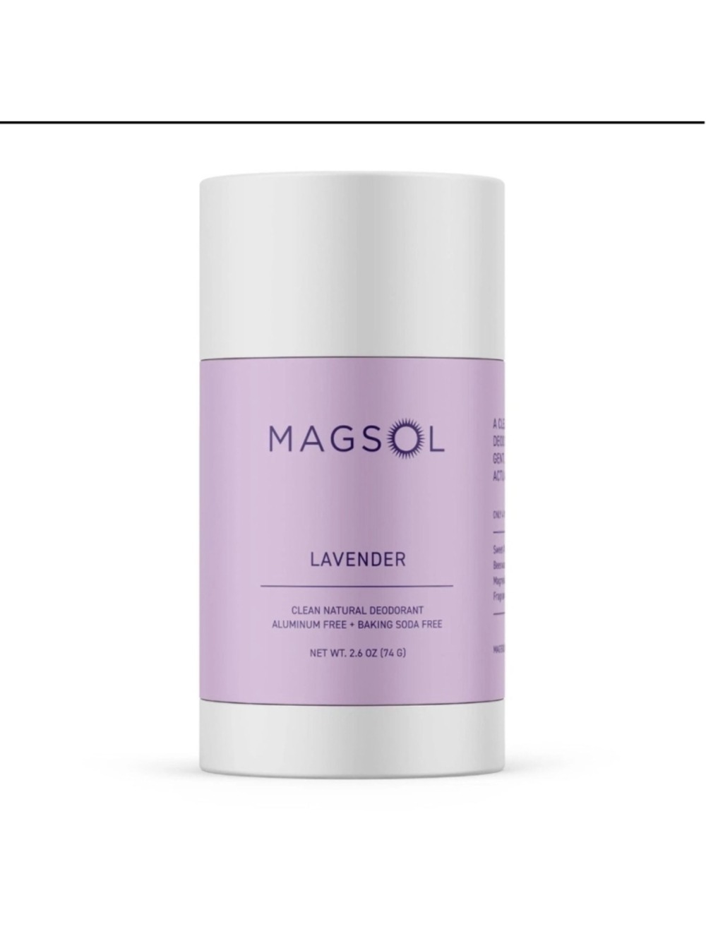 MAGSOL Magnesium Deodorant for Women, Aluminum Free, Baking Soda Free, Natura...
